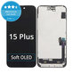 Écran Soft OLED pour iPhone 15 Plus, Tactile avec cadre, FixPremium