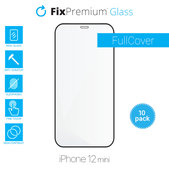 FixPremium FullCover Glass - Verre trempé pour iPhone 12 mini (10 Pack)