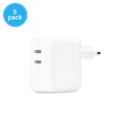 Apple - 35W Dual USB-C Adaptateur de charge - MNWP3ZM/A (5 Pack)