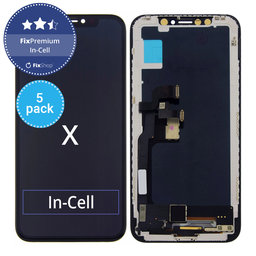 Apple iPhone X - Écran LCD + Écran tactile + Cadre In-Cell FixPremium (5pcs)