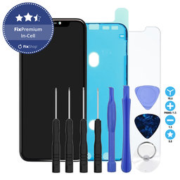 Apple iPhone 11 - Écran LCD + Écran tactile + Cadre In-Cell FixPremium + Adhésif pour LCD + Verre trempé + Kit d'outils - Multipack