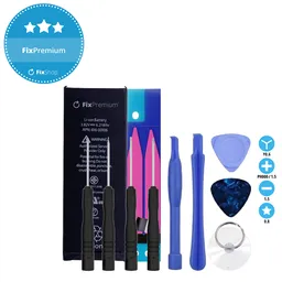 Apple iPhone SE - Batterie 1624mAh FixPremium + Adhésif pour Batterie + Kit d'outils - Multipack
