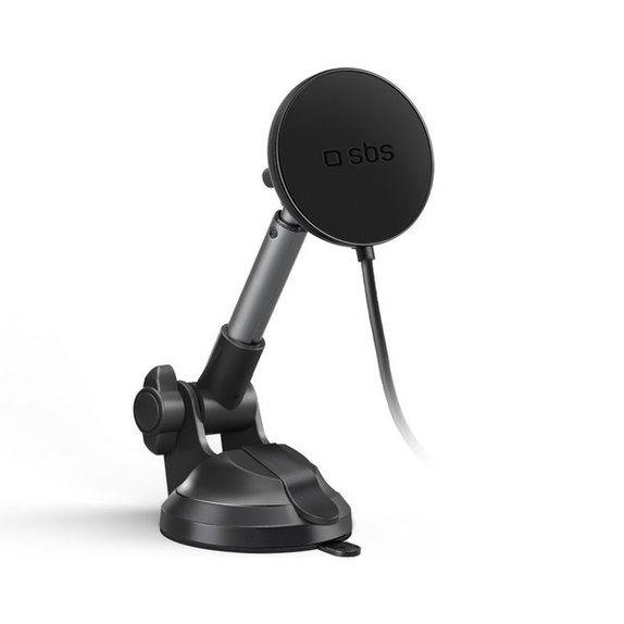SBS - Support de voiture avec bras télescopique et MagSafe, 15W, noir