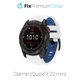 FixPremium - Bracelet silicone bicolore pour Garmin (QuickFit 22mm), blanc
