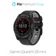 FixPremium - Bracelet silicone bicolore pour Garmin (QuickFit 26mm), noir