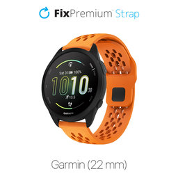 FixPremium - Sangle universelle en silicone pour Garmin (22mm), orange