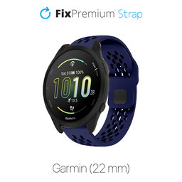 FixPremium - Sangle universelle en silicone pour Garmin (22mm), bleu