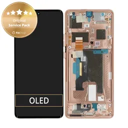 Motorola Edge 50 Ultra - Écran LCD + Écran tactile + Cadre (Peach Fuzz) - 5D68C24485 Genuine Service Pack