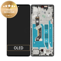 Motorola Moto G85 5G - Écran LCD + Écran tactile + Cadre (Urban Grey) - 5D68C24854 Genuine Service Pack