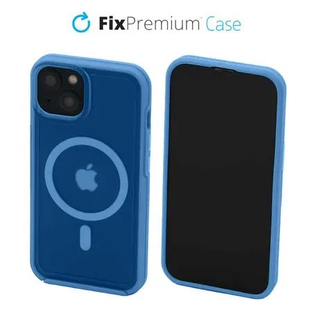 FixPremium - Coque Clear sMagSafe pour iPhone 14, bleu
