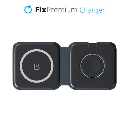 FixPremium - MagSafe Duo pour iPhone a Apple Watch, noir