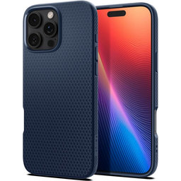 Spigen - Étui Liquid Air pour iPhone 16 Pro Max, navy blue