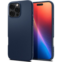 Spigen - Étui Liquid Air pour iPhone 16 Pro, navy blue