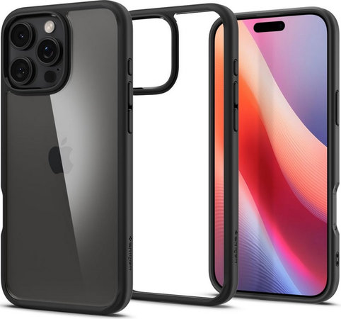 Spigen - Étui Ultra Hybrid pour iPhone 16 Pro, matte black