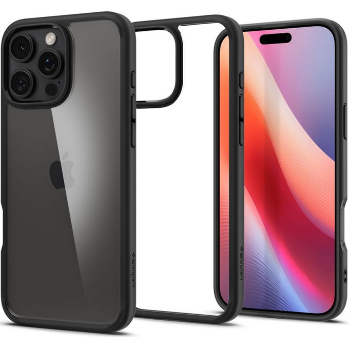 Spigen - Étui Ultra Hybrid pour iPhone 16 Pro, matte black