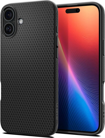Spigen - Étui Liquid Air pour iPhone 16, matte black