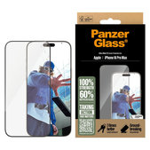 Verre trempé UWF avec applicateur pour iPhone 16 Pro Max, Noir, PanzerGlass