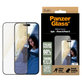 Verre trempé UWF Eyecare avec applicateur pour iPhone 16/15, Noir, PanzerGlass
