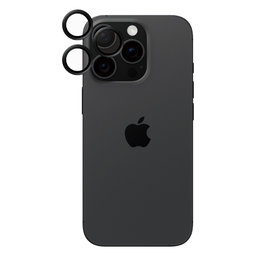 PanzerGlass - Couvercle de Protection d'Objectif d'Appareil Hoops pour iPhone 16 Pro et 16 Pro Max, noir