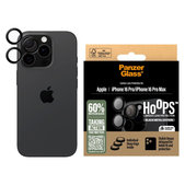 Protection d'objectif Hoops pour iPhone 16 Pro Max/16 Pro, Noir, PanzerGlass