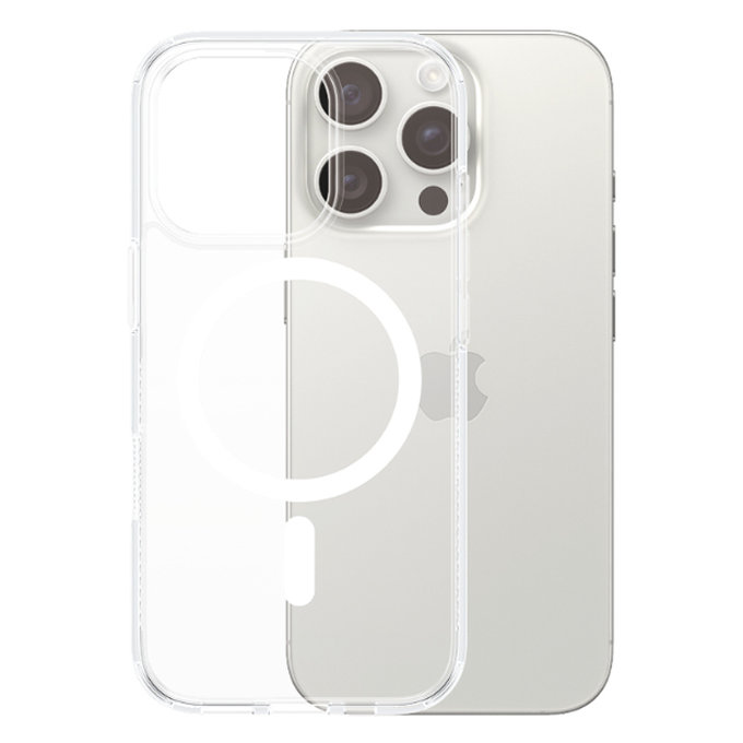 PanzerGlass - Étui HardCase avec MagSafe pour iPhone 16 Pro, transparent