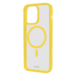 SBS - Étui Mag Frame avec MagSafe pour iPhone 16 Pro, jaune