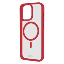 SBS - Étui Mag Frame avec MagSafe pour iPhone 16 Pro, rouge