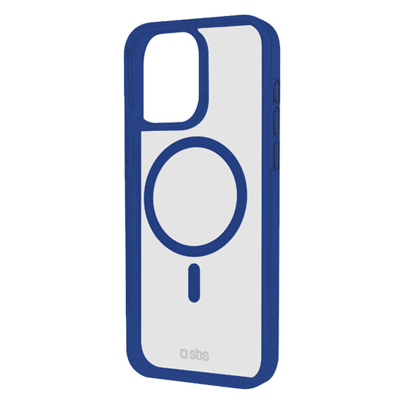 SBS - Étui Mag Frame avec MagSafe pour iPhone 16 Pro Max, bleu