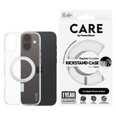 Coque Kickstand avec MagSafe pour iPhone 16 Plus, Argent, CARE