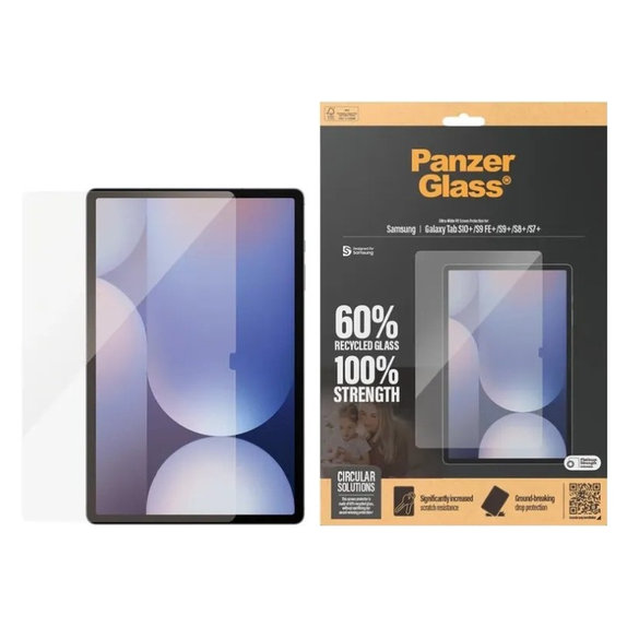 Verre trempé UWF pour Samsung Galaxy Tab S8/S9 Plus, Clair, PanzerGlass