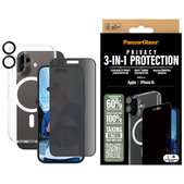 Bundle Hoops + Verre trempé UWF Privacy + Hard Case pour iPhone 16, PanzerGlass