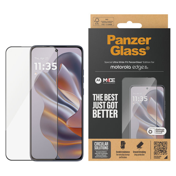 Verre trempé UWF pour Motorola Edge 50 Neo, Noir, PanzerGlass