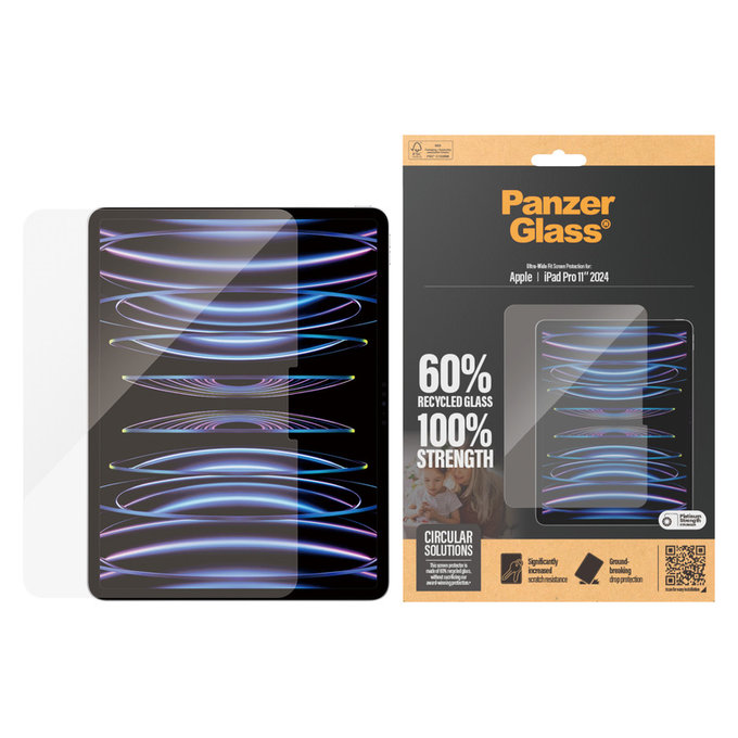 Verre trempé UWF pour iPad Pro 11'', Clair, PanzerGlass