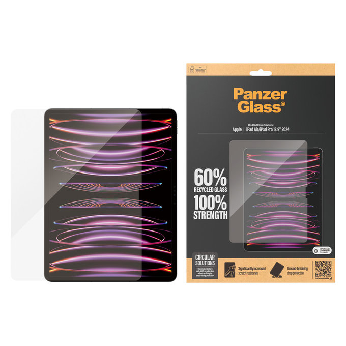 Verre trempé UWF pour iPad Air 13"/Pro 13", Clair, PanzerGlass