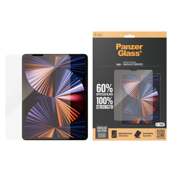 Verre trempé UWF pour iPad Pro 12,9'', Clair, PanzerGlass