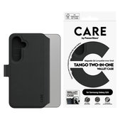 Étui Wallet Tango Two-In-One avec QI pour Samsung Galaxy S25, Noir, PanzerGlass