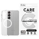 Étui Urban Combat avec QI blanc pour Samsung Galaxy S25+, Transparent, PanzerGlass