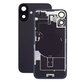Apple iPhone 16 - Verre de la coque arriere + Verre de caméra + Plaque en métal + Aimants MagSafe + Câble flexible (Black)