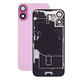 Apple iPhone 16 - Verre de la coque arriere + Verre de caméra + Plaque en métal + Aimants MagSafe (Pink)