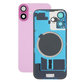 Apple iPhone 16 - Verre de la coque arriere + Verre de caméra + Plaque en métal + Aimants MagSafe (Pink)
