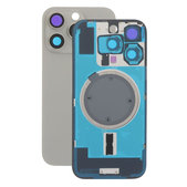 Apple iPhone 16 Pro - Verre de la coque arriere + Verre de caméra + Plaque en métal + Aimants MagSafe (Natural Titanium)