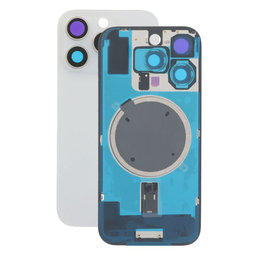 Apple iPhone 16 Pro - Verre de la coque arriere + Verre de caméra + Plaque en métal + Aimants MagSafe (White Titanium)