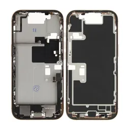 Apple iPhone 16 Pro - Cadre central + Boutons d’alimentation + Volume (Desert Titanium)