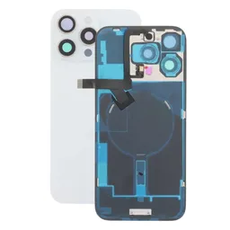 Apple iPhone 16 Pro Max - Verre de la coque arriere + Verre de caméra + Plaque en métal + Aimants MagSafe (White Titanium)