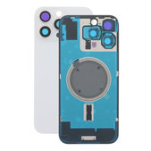 Apple iPhone 16 Pro Max - Verre de la coque arriere + Verre de caméra + Plaque en métal + Aimants MagSafe (White Titanium)