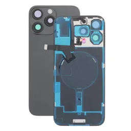 Apple iPhone 16 Pro Max - Verre de la coque arriere + Verre de caméra + Plaque en métal + Aimants MagSafe (Black Titanium)