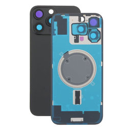 Apple iPhone 16 Pro Max - Verre de la coque arriere + Verre de caméra + Plaque en métal + Aimants MagSafe (Black Titanium)