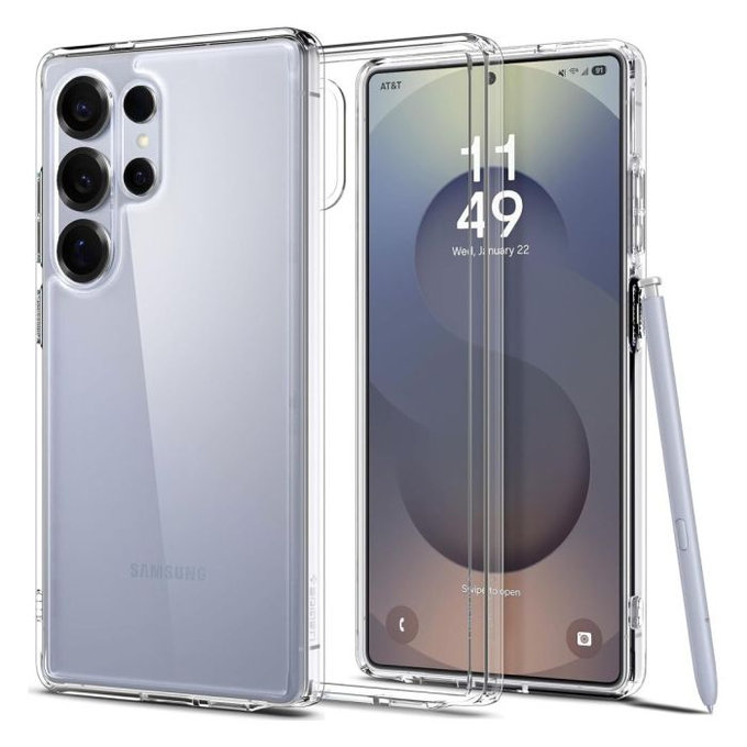 Spigen - Étui Ultra Hybrid pour Samsung Galaxy S25 Ultra, Crystal Clear