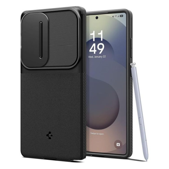 Spigen - Étui Optik Armor pour Samsung Galaxy S25 Ultra, noir