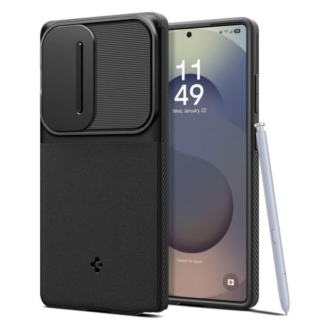 Spigen - Étui Optik Armor pour Samsung Galaxy S25 Ultra, noir